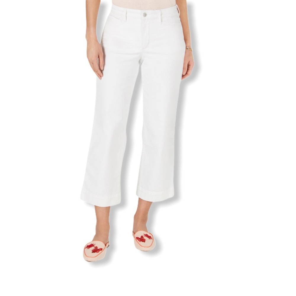Charter Club High-Rise Wide-Leg Cropped Jeans